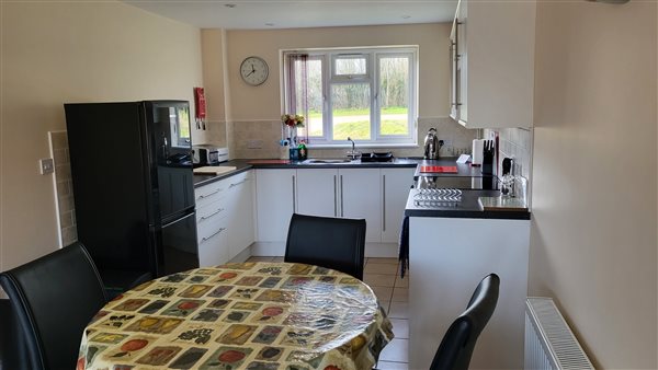 Courtyard dining kitchen